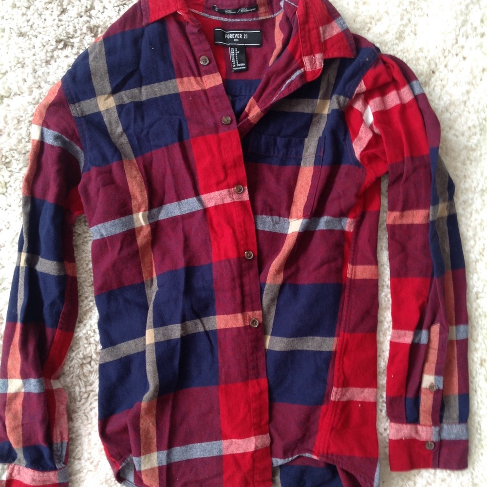 Forever 21 red and blue flannel